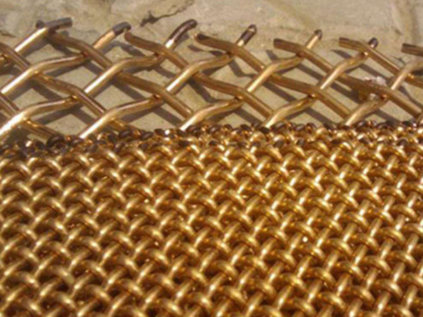 铜丝轧花网图片2